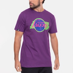 Camiseta NBA Neon Colors Los Angeles Lakers - Masculina - Foto 1
