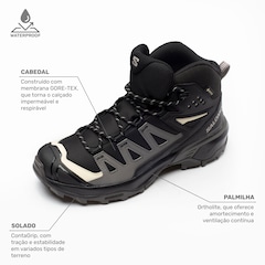 Bota Feminina Salomon X Ultra 360 Mid Gore-Tex - Foto 4
