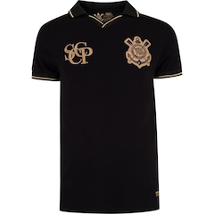 Camisa Polo do Corinthians Gold Retilinea Coimbra Masculina - Foto 1