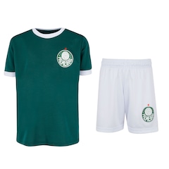 Kit de Uniforme do Palmeiras 1914 II infantil Camiseta + Calção - Foto 1
