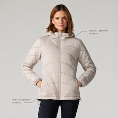 Jaqueta Puffer Térmica com Capuz Nord Stopper - Feminina - Foto 2