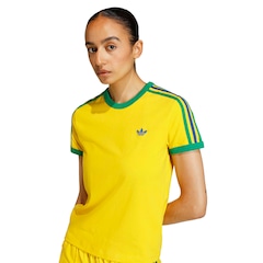 Camiseta Brasil Slim Três Listras adidas Feminina - Foto 4