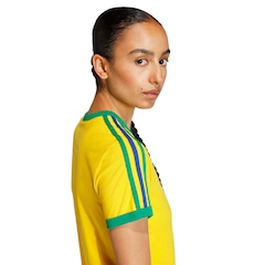Camiseta Brasil Slim Três Listras adidas Feminina - Foto 5