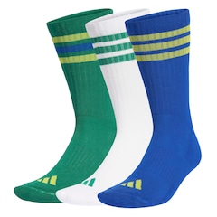 Kit de Meia adidas Sportswear Três Listras Essentials Crew com 3 Pares - Foto 1