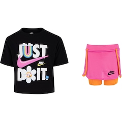 Conjunto Infantil Nike Just Believe Camiseta + Short-Saia - Foto 1