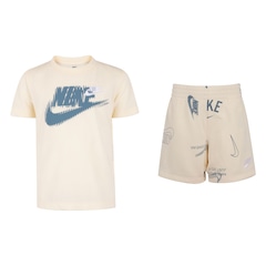 Conjunto Camiseta + Bermuda Infantil Nike Youth Basic - Foto 1