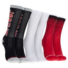 Kit Meia Infantil Nike Jordan Customized Crew 3 pares - Foto 1