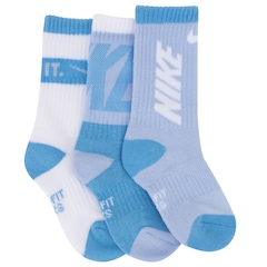 Kit de Meias Nike Sport Cano Médio Infantil com 3 Pares - Foto 2