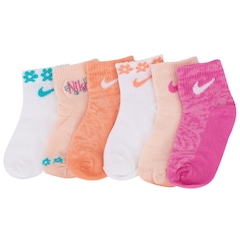 Kit de Meias Nike Wild Flower Infantil com 6 Pares - Foto 1