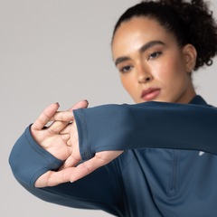 BLUSAO ASICS MEIO ZIPER PEACH TOUCH - Foto 4