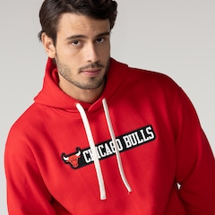 Blusão com Capuz NBA Chicago Bulls Wordmark - Masculino - Foto 1