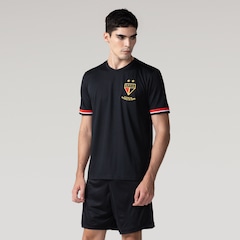 CAMISETA SPFC JACQUARD MASC PRETA - Foto 2