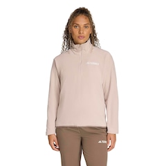 Blusa Fleece adidas 1/2 Zíper Multi Essentials Feminina - Foto 1