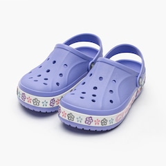 Sandália Infantil Crocs Bayaband Flower Clog - Foto 3