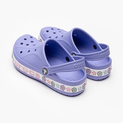Sandália Infantil Crocs Bayaband Flower Clog - Foto 4