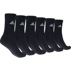 Kit de Meia adidas Sportswear Três Listras Essentials Crew com 3 Pares - Foto 1