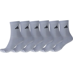 Kit de Meia adidas Sportswear Três Listras Essentials Crew com 3 Pares - Foto 2