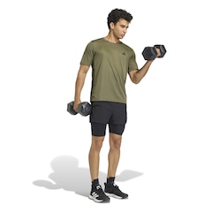 Camiseta adidas Workout Essentials Base 3S - Masculina - Foto 4
