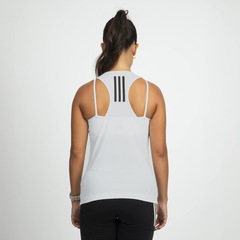 Camiseta Regata adidas Treino Três Listras - Feminina - Foto 2