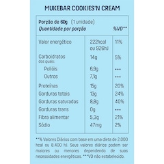 Barra de Proteína +MU Muke Cookies'n Cream - 60g - Foto 2