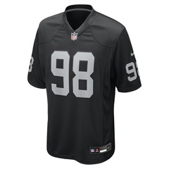Camiseta Jersey Nike NFL Maxx Crosby Raiders Masculina - Foto 1
