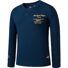 Blusão Gola Careca Fanatics MLB Los Angeles Dodgers 3 Masculino - Foto 1