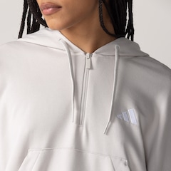 Blusão adidas Essentials tres Listras com Ziper e Capuz - Feminino - Foto 5
