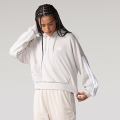 Blusão adidas Essentials tres Listras com Ziper e Capuz - Feminino - Foto 2