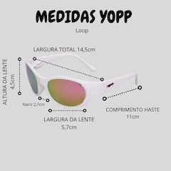 Óculos de Sol Unissex Yopp Loop UV400 Poesia - Foto 6
