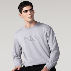 Blusão Fila LS Letter Outline Light Masculino - Foto 1