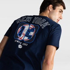 Camiseta Fanatics Major League Baseball Textured Print New York Yankees Masculina - Foto 7