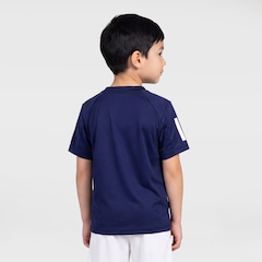 Camiseta adidas Club 3 Listras Infantil - Foto 2
