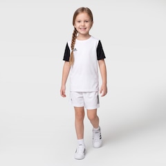 Short adidas Club B 3 Listras Infantil - Foto 4