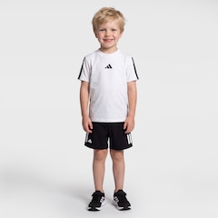 Short adidas Club B 3 Listras Infantil - Foto 3