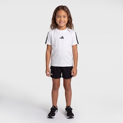 Short adidas Club B 3 Listras Infantil - Foto 4