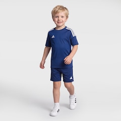 Short adidas Club B 3 Listras Infantil - Foto 3
