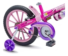 Bicicleta Infantil Nathor Aro 16 Top Girls 5 com Rodinhas Rosa - Foto 5