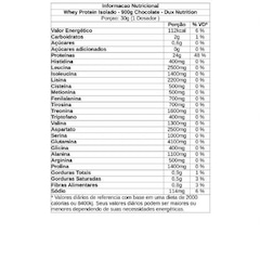 Whey Protein Isolado Dux Nutrition Chocolate - Foto 2