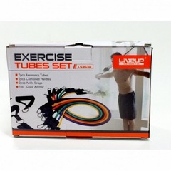 Kit Extensor Liveup com 7 Elásticos para Exercícios de Fortalecimento LS3634 - Foto 3