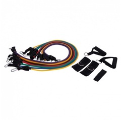 Kit Extensor Liveup com 7 Elásticos para Exercícios de Fortalecimento LS3634 - Foto 1