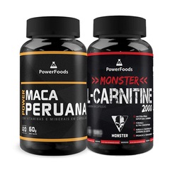 Kit Abdómen Trincado - Monster L-Carnitine 2000 + Power Maca Peruana - Foto 1