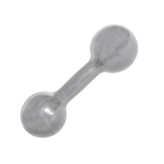 Halter Emborrachado Acte Sports - 4kg - Foto 1