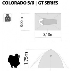 Barraca de Camping Nautika Iglu Colorado GT com Sobreteto Completo - 5/6 Pessoas - Foto 6
