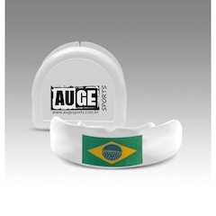Protetor de Boca Auge Sports Profissional - Bandeira do Brasil Com Estojo - Adulto - Foto 2