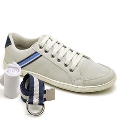 Kit Stopp com Sapatênis + Meia + Cinto Casual 4 - Adulto - Masculino - Foto 1