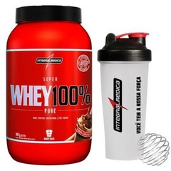 Whey Protein Integralmédica Super Whey 100% Pure - Chocolate - 907g + Coqueteleira - Foto 1