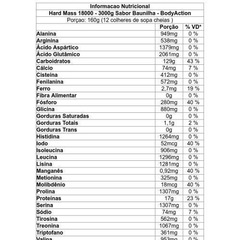 Hipercalórico Body Action Hard Mass 18000 - Sabor Baunilha - 3000g - Foto 2