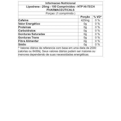 Termogênico Hi-Tech Lipodrene 25mg - 100 Comprimidos - Foto 2
