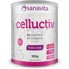 Colágeno Sanavita Celluctiv - Frutas Roxas - 300g - Foto 1