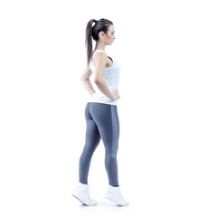 Calça Legging Cajafit Mix Cirrê - Feminina - Foto 2
